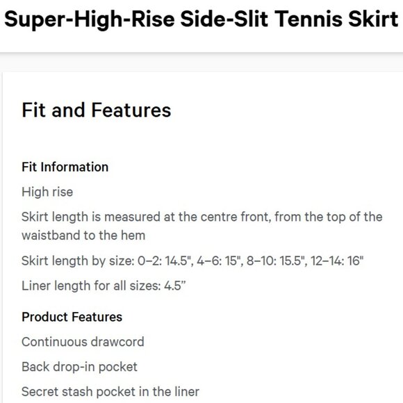 lululemon Super-High-Rise Side-Slit Tennis Skirt Designed for Tennis - Picture 7 of 8